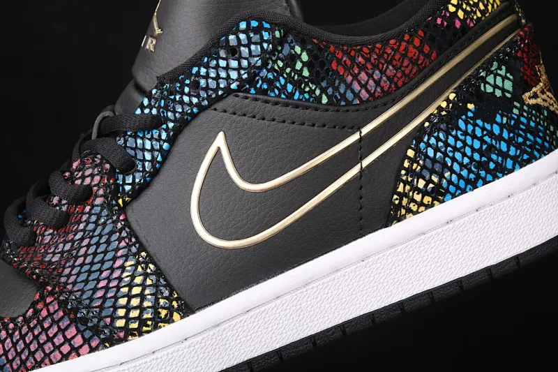 All categories Air Jordan Jordan series basketball shoes Air Jordan 1 Low Air Jordan 1 Low Shadow AJ1 Joe 1 colorful snakeskin low-top cultural and leisure sports sneakers CW5580-001
